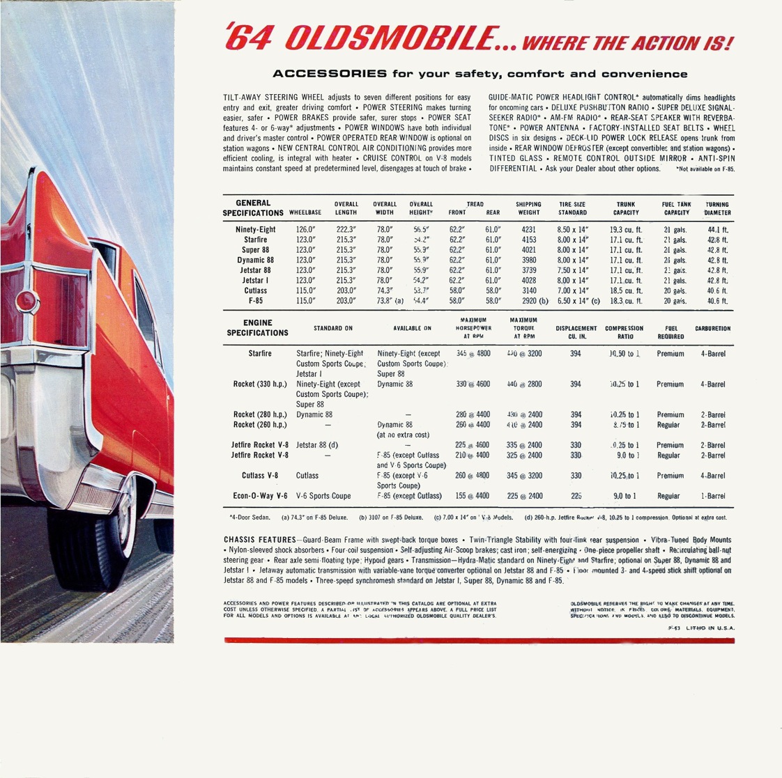 1964 Oldsmobile Motor Cars Foldout Page 2